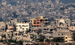 Destructions à Gaza, vues depuis Israël, le 13 janvier 2025