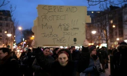 Manifestation de soutien à Theo le 8 février 2017 à Paris