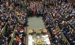 La Chambre des communes attend le résultat du vote sur le Brexit, le 12 mars 2019
