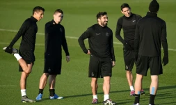 Les joueurs du PSG à l'entraînement à Saint-Germain-en-Laye, le 7 décembre 2015