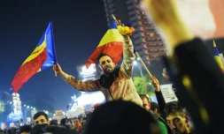 Manifestation contre la corruption de la classe politique roumaine, le 5 novembre 2015 à Bucarest