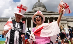Des supporteurs anglais à Londres, le 1er août 2022