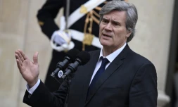 Stéphane Le Foll à la sortie du Conseil des ministres le 4 janvier 2015 à l'Elysée à Paris