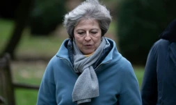 La Première ministre britannique Theresa May, le 13 jnavier 2019 près de Maidenhead, à l'ouest de Londres