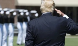 Donald Trump à New London, aux Etats-Unis, le 17 mai 2017