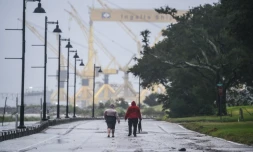Avant l'arrivée de l'ouragan Sally, le 15 septembre 2020 à Pascagoula, dans le Mississippi