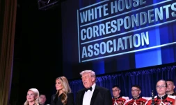 Le président américain Donald Trump au dîner des correspondants de la Maison Blanche, le 25 avril 2026.