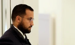Alexandre Benalla à son arrivée au tribunal de Paris le 19 février 2019 