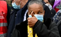 L'ex-garde des Sceaux Christiane Taubira à Rennes le 11 janvier 2022