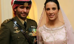 Le prince Hamza pendant son mariage avec la princesse Basma Otoum, le 12 janvier 2012 Ă Amman