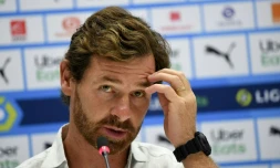 L'entraîneur de l'Olympique de Marseille André Villas-Boas lors d'une conférence de presse, le 11 septembre 2020 au Stade vélodrome
