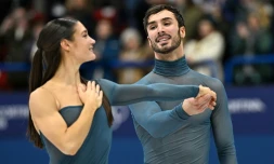 Les Français Laurence Fournier Beaudry et Guillaume Cizeron champions olympiques de danse sur glace, le 11 février 2026 à Milan