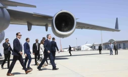 Le secrétaire d'Etat Antony Blinken arrive à El-Alamein en Egypte, le 20 aoput 2024 