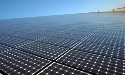 Un parc photovoltaïque, le 18 février 2008 à Weinbourg, dans le Bas-Rhin