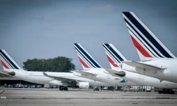 Des avions d'Air France sur le tarmac de l'aéroport Roissy-Charles de Gaulle, le 24 avril 2018