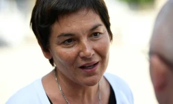 La ministre des Outre-mer, Annick Girardin, le 29 août 2017 au palais de l'Élysée