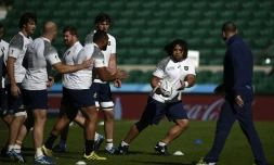 Les Australiens à l'entraînement, le 9 octobre 2015 à Twickenham 