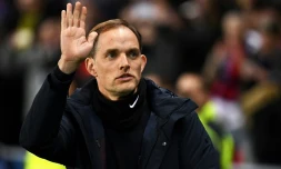 L'entraîneur du Paris-SG, Thomas Tuchel, lors de la demi-finale de la Coupe de France face à Nantes, au Parc des Princes, le 3 avril 2019