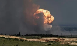 Détonations sur un terrain militaire russe en Crimée annexée, le 19 juillet 2023