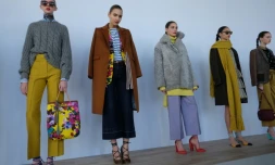 Des mannequins J.Crew à la Fashion Week de New York le 14 février 2016
