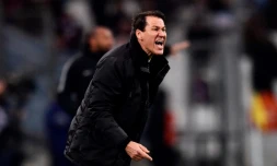 L'entraîneur de l'OM Rudi Garcia donne des instructions lors du match de L1 contre Monaco au Vélodrome, le 13 janvier 2019  