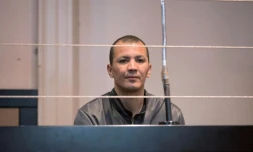 Samir Dardouri, accusé d'avoir tué un étudiant de 21 ans, Jérémie Labrousse, devant le tribunal d'Aix-en-Provence, le 12 mai 2017