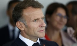 Emmanuel Macron, le 1er septembre 2026, à Mende, dans le sud de la France