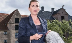 La PremiÚre ministre danoise Mette Frederiksen lors d'une conférence de presse à Copenhague le 21 août 2019