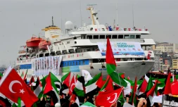 Le navire Mavi Marmara le 26 décembre 2010 dans le port d'Istanbul