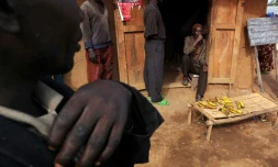 Dans le village de Miriki, au nord de Goma, en RDC, le 25 janvier 2009, alors contrôlé par des rebelles hutus du FDLR