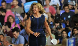 La présidente du parti démocrate, Debbie Wasserman Schultz, le 23 juillet 2016 à Miami