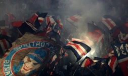 Supporters du PSG au Parc des Princes lors du match de L1 contre Strasbourg, le 19 octobre 2024 à Paris. 