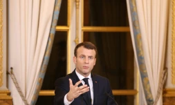 Le président Emmanuel Macron, le 26 janvier 2018 à l'Elysée, à Paris