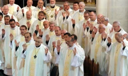 Les évêques de France réunis pour leur grande assemblée annuelle d'automne, le 4 novembre 2016 à Lourdes