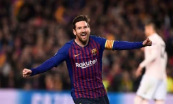 Lionel Messi ramÚne le Barça en demi-finales de Ligue des champions lors de la victoire à domicile 3-0 face à Manchester United le 16 avril 2019