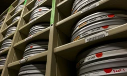 Des bobines de films dans la chambre forte de films nitrate du Centre national de conservation audiovisuelle de la Bibliothèque du Congrès à Culpeper, en Virginie, le 2 avril 2026
