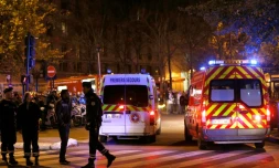 Police et secours aux abords du Stade de France, le 13 novembre 2015 à Saint-Denis
