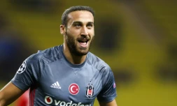 L'attaquant de Besiktas Cenk Tosun auteur d'un doublé face à Monaco en Ligue des champions, le 17 octobre 2017 à Monaco