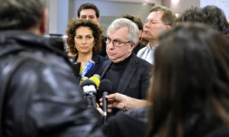 Jean-Pierre Masseret, président du conseil régional de Lorraine et tête de liste socialiste dans le Grand Est aux régionales, le 7 décembre 2015 à Metz
