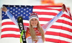 L'Américaine Lindsey Vonn 3e de la descente, aux JO de Pyeongchang le 21 février 2018