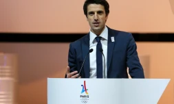 Tony Estanguet, co-président du comité d'organisation de Paris-2024, lors de la présentation officielle de la candidature de Paris aux JO, le 17 février 2016