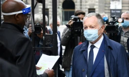 Le président de l'Olympique Lyonnais Jean-Michel Aulas arrive au Conseil d'Etat à Paris, le 4 juin 2020