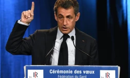 Nicolas Sarkozy, président des Républicains, le 20 janvier 2016 à Nîmes
