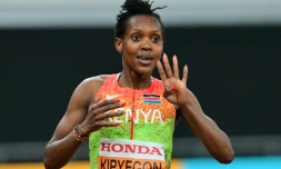 La Kényane Faith Kipyegon quadruple championne du monde du 1.500 m, à l'issue de la finale disputée à Tokyo le 16 septembre 2025