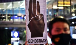 Manifestation pro-démocratie à Bangkok, le 25 octobre 2020