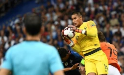 Le gardien du PSG et de l'équipe de France lors du match de Ligue des nations contre les Pays-Bas, le 9 septembre 2018 au Stade de France