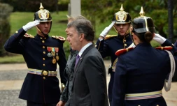 Le président colombien Juan Manuel Santos, le 4 mars 2016 à Bogota
