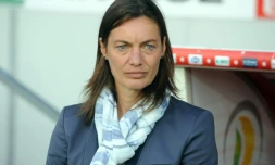 L'entraîneure de Clermont Corinne Diacre à Brest, le 4 août 2014
