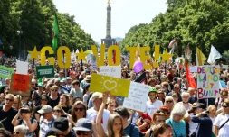 Manifestation contre l'extrĂȘme droite, le 8 juin 2024 Ă Berlin