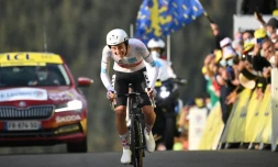 Le Slovène Tadej Pogacar vainqueur de la 20e étape du Tour de France, un contre-la-montre entre Lure et La Planche des Belles Filles, le 19 septembre 2020